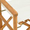 vidaXL Regiest&uuml;hle 2 Stk. Klappbar Creme Massivholz Teak