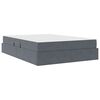 vidaXL Aufbewahrungsbett mit Matratze Dunkelgrau 140 x 200 cm Samt