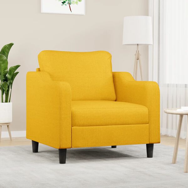vidaXL Sofasessel Hellgelb 60 cm Stoff