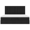 vidaXL Ottoman-Bett mit Matratze Schwarz 180x200 cm Stoff