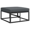 vidaXL Garten-Sofa-Set mit Kissen 5 pcs Schwarz Aluminium