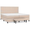 vidaXL Boxspringbett Matratze Cappuccino-Braun 200x200cm Kunstleder
