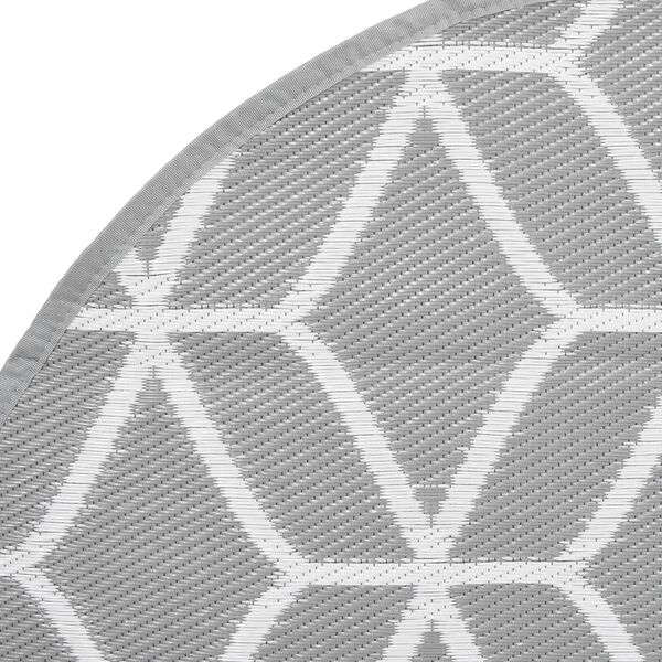 vidaXL Outdoor-Teppich ARAKIL Grau &Oslash;160 cm PP