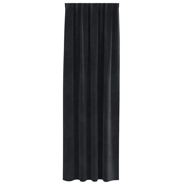 vidaXL Verdunkelungsvorh&auml;nge 2 pcs Schwarz 140 x 245 cm Samt