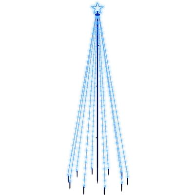 vidaXL LED-Weihnachtsbaum mit Erdnägeln Blau 310 LEDs 300 cm