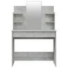 vidaXL Schminktisch mit Spiegel Betongrau 96x40x142 cm