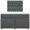 vidaXL Boxspringbett mit Matratze Dunkelgrau 120x190 cm Stoff