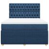 vidaXL Boxspringbett mit Matratze Blau 140x190 cm Stoff