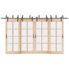 vidaXL Schiebet&uuml;rbeschlag-Set 400 cm Stahl Schwarz