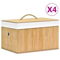 vidaXL Bambus-Aufbewahrungsboxen 4 Stk.
