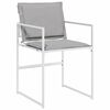 vidaXL Garten Essgruppe 9 pcs Wei&szlig; Pulverbeschichteter Stahl