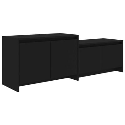 vidaXL TV-Schrank Schwarz 146,5x35x50 cm Holzwerkstoff