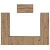 vidaXL TV-Schrankset Wandmontiert 7 pcs Artisan-Eiche Holzwerkstoff