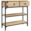 vidaXL Konsolentisch Sonoma-Eiche 72,5x25x75 cm Holzwerkstoff