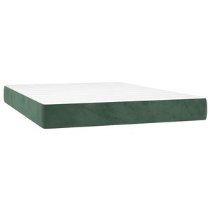 vidaXL Taschenfederkernmatratze Mittel Dunkelgr&uuml;n 140x200x20 cm Samt