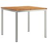 vidaXL Esstisch 90x90x75 cm Massives Akazienholz und Edelstahl