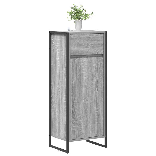 vidaXL Badezimmerschrank Graues Sonoma 40 x 30 x 100 cm Holzwerkstoff
