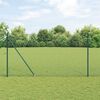 vidaXL Zaunpfosten Gr&uuml;n 25 x 1,4 m (19 x 19 mm Netz) Stahl und PVC