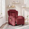 vidaXL Massagesessel Elektrisch Weinrot Stoff