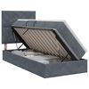 vidaXL Aufbewahrungsbett mit Matratze Dunkelgrau 90 x 190 cm Samt