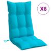 vidaXL Hochlehner-Auflagen 6 Stk. T&uuml;rkis Oxford-Gewebe