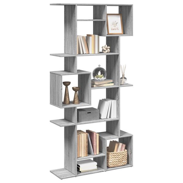 vidaXL B&uuml;cherregal Grau Sonoma 92x29x188 cm Holzwerkstoff