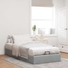 vidaXL Ottoman-Bett ohne Matratze Hellgrau 80x200 cm Stoff