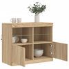 vidaXL Sideboard mit LED-Leuchten Sonoma-Eiche 81x37x67 cm