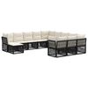 vidaXL Gartensofa-set 12 stk. Schwarz Poly-Rattan