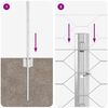 vidaXL Zaun mit Pfosten Silber 0,8 x 25 m Stahl