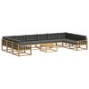 vidaXL Outdoor-Sofagarnitur 11 stk. Wei&szlig; und Anthrazit