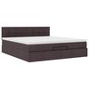 vidaXL Ottoman-Bett mit Matratze Dunkelbraun 160x200 cm Stoff