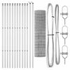 vidaXL Zaun mit Pfosten Silber 1,2 x 25 m Stahl und PVC