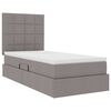 vidaXL Aufbewahrungsbett mit Matratze Taupe 90 x 190 cm Polyester
