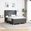 vidaXL Boxspringbett mit Matratze Dunkelgrau 90x190 cm Dunkelgrau