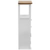 vidaXL Schubladenschrank Hoch 26x26x94 cm Massivholz Eiche