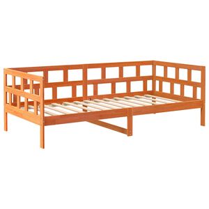 vidaXL Tagesbett ohne Matratze Wachsbraun 90x200 cm Massivholz Kiefer