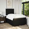 vidaXL Boxspringbett mit Matratze Schwarz 120x200 cm Stoff