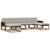 vidaXL Outdoor-Sofagarnitur 6 stk. Natur und Hellgrau