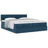 vidaXL Ottoman-Bett mit Matratzen Dunkelblau 180x200 cm Samt