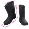 vidaXL Gummistiefel Schwarz Größe 42 PVC