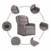 vidaXL Relaxsessel Elektrisch Taupe Stoff