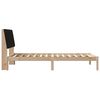vidaXL Bettrahmen mit Kopfteil Braun 100 x 200 cm Massives Kiefernholz