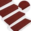 vidaXL Stufenmatten Selbstklebend 15 Stk. 65x24,5x3,5 cm Rot