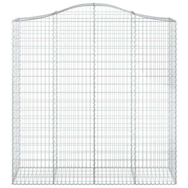 vidaXL Gabionen mit Hochbogen 5 Stk. 200x50x200/220cm Verzinktes Eisen