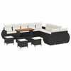 vidaXL Gartensofa-set 14 pcs Schwarz Poly-Rattan