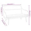 vidaXL Sitzbank Schwarz 110x76x80 cm Samt