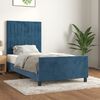vidaXL Bettgestell ohne Matratze Dunkelblau 100x200 cm Samt