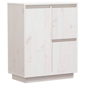 vidaXL Sideboard Wei&szlig; 60x34x75 cm Massivholz Kiefer
