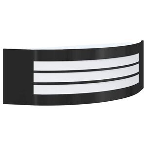 vidaXL Au&szlig;enwandleuchte Schwarz 32 x 10 x 10 cm Edelstahl und Plastik